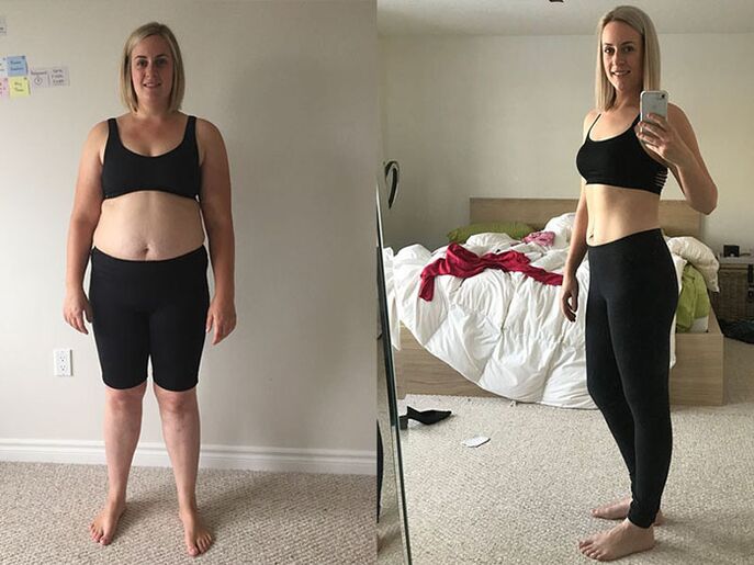 Ennen ja jälkeen äärimmäinen laihtuminen viikossa kotona