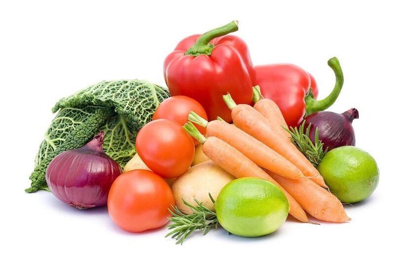 Valikoima vihanneksia - ruokavalion 6 terälehteä toisen päivän ruokavalio